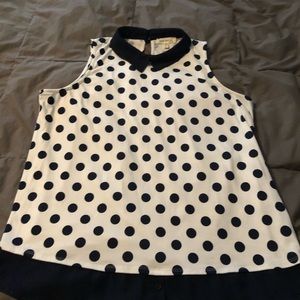 Sleeveless polka dots